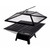 Portable Square Fire Pit, Outdoor Wood Burning BBQ Brazier for Garden Patio
