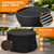 Portable Rolling Fire Pit, Wood Burning Fire Bowl for Patio BBQ