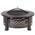 Round Metal Fire Pit Wood Burning Firepit