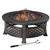 Round Metal Fire Pit Wood Burning Firepit