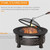Round Metal Fire Pit Wood Burning Firepit