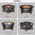 Round Metal Fire Pit Wood Burning Firepit