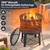 17.52 Inch Steel Lattice Fire Pit Outdoor with Grill Charcoal Pan Cover Lid 2 in 1 Fire Bowl Wood-Burning Camping Stove with Poker for Patios Backyard Bonfir Parties Picnics Outside BBQ (Black)