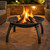 Foldable Fire Pit, 21.7in Outdoor Wood Burning Fire Bowl with Grill