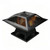 Square Outdoor Fire Pit Table with Fire Poker
