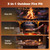 VBAL 36 Inch Fire Pit, 3 in 1 Wood Burning Fire Pit with 2 Grill Grates Heavy Duty Outdoor Fire Pit BBQ Grill & Dining Table with Fire Poker, Lid & Waterproof Cover for Patio, Backyard, Garden