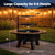VBAL 36 Inch Fire Pit, 3 in 1 Wood Burning Fire Pit with 2 Grill Grates Heavy Duty Outdoor Fire Pit BBQ Grill & Dining Table with Fire Poker, Lid & Waterproof Cover for Patio, Backyard, Garden