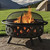 Fire Pits for Outside Wood Burning, 83cm Outdoor Fire Pit with BBQ Grill