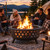 Fire Pits for Outside Wood Burning, 83cm Outdoor Fire Pit with BBQ Grill