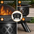 Fire Pits for Outside Wood Burning, 83cm Outdoor Fire Pit with BBQ Grill