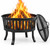 Firepits for Outside, 25in Wood Burning Fire Pits Outdoor with Spark Screen