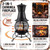 15.7"w x 41.3"h Chiminea Fireplace with 2 BBQ Grill, Wood Burning Fire Pit