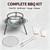 Fire Pit with Grill,Wood Burning Outdoor Fire Pit for Camping Backyard