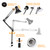 Black Desk Lamp with Clamp, Extra-Tall Adjustable Metal Swing Arm, 5000K