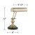12" Small Banker's Desk Lamp Gold Antique Brass Marble Piano Adjustable Arm