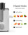 SIFENE Centrifugal Juicer Machine, 350W Compact Fast Fruit Extractor, White