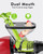 SIFENE Compact Slow Masticating Juicer, Dual Feed Chute, 150W Motor, Red