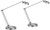 Jarrett 19" Small Desk Lamps Set of 2 Silver Nickel Satin Adjustable LED