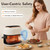 4.23 Glass Air Fryer, PFAS-Free Non Toxic Small AirFryers 1350W