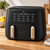 TRIZONE-9-Quart Dual Zone Air Fryer Exclusive with Divider & Crisper Trays, Digital Touchscreen for 2-in-1 Cooking By Drew Barrymoree (Black Sesame)
