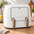 Trizone 9-Quart Dual Zone Air Fryer Exclusive with Divider & Crisper Trays, Digital Touchscreen for 2-in-1 Cooking By Drew Barrymoree (White)