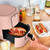 3 Qt Digital Air Fryer with Touchscreen, TurboCrisp Technology, 4 Cooking Presets, 1200W, Ceramic Nonstick (Rose)