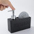 Black Soap Dispenser Countertop Organizer with Sponge Holder, Press Pump