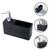 Black Soap Dispenser Countertop Organizer with Sponge Holder, Press Pump