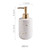 Multi Use Modern Soap Dispenser, Golden Ceramic Liquid with Marble Spots Suitable Size(White)