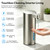 2 Pack Automatic Soap Dispenser,1200mAh Stainless Steel,4-Level Adjustable