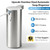 2 Pack Automatic Soap Dispenser,1200mAh Stainless Steel,4-Level Adjustable
