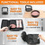 Baker's Friend Breakfast Sandwich Maker, Nonstick Electric Griddle & Grill Combo, 3 in 1 Breakfast Station, Make Egg Muffin Sandwiches Burgers & Pancakes, Includes Burger Press, Tong & Brush, Graphite