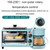 3 in 1 Breakfast Maker Station, Multifunction Machine with 9L Toaster Electric Oven, 600ML Coffee, Non-stick Frying Pan, Egg Sandwich(Blue)