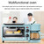 3 in 1 Breakfast Maker Station, Multifunction Machine with 9L Toaster Electric Oven, 600ML Coffee, Non-stick Frying Pan, Egg Sandwich(Blue)