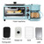 3 in 1 Breakfast Maker Station, Multifunction Machine with 9L Toaster Electric Oven, 600ML Coffee, Non-stick Frying Pan, Egg Sandwich(Blue)