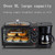 3 in 1 Breakfast Maker Station, Multifunction Machine with 9L Toaster Electric Oven, 600ML Coffee, Non-stick Frying Pan, Egg Sandwich(Black)