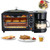3-in-1 Breakfast Maker Station with Coffee, Non-Stick Pan & Toaster Oven, Portable Oven for Apartments, Kitchenettes & Dorms, 30-min Timer, Versatile Breakfast Maker