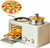 1200W Electric Breakfast Station - 4-in-1 Multifunctional Machine with Sandwich Maker, Oven, Frying Pan, Steamer and 0-60 Min Timer for Kitchen and Home Use
