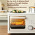 1200W Electric Breakfast Station - 4-in-1 Multifunctional Machine with Sandwich Maker, Oven, Frying Pan, Steamer and 0-60 Min Timer for Kitchen and Home Use