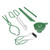 GOTOTOP Canning Kit Stainless Steel Silicone Aluminum Jar Lifter Set 6PCS with Food Tongs Funnel Magnetic Lid Lifter for Home Canning Preserving Jam Vegetables (Green)