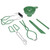 GOTOTOP Canning Kit Stainless Steel Silicone Aluminum Jar Lifter Set 6PCS with Food Tongs Funnel Magnetic Lid Lifter for Home Canning Preserving Jam Vegetables (Green)