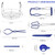 7 Pieces Canning Supplies Kit, Stainless Steel, Blue