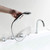 LASEVE Shower Head Hand held 5 Hole Bathtub Waterfall Mixer with Hand Shower Head Durable (Color : Silver)