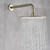 NMDCDH Shower System Luxurious Brushed Gold Shower Mixer Faucet Rotate Tub Spout Wall Mount Rainfall Shower Head Hand Shower Shower Faucet,8 inch