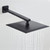 12-10-8'' Rainfall Shower Head Stainless Steel Ultra-Thin Showerheads Rain Shower Black Square Shower Head (Black 16 inch 40x40)