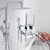 TREEYX High-Pressure Shower Head Kit, All-Metal Nozzle Combination, Pressurized Four-Speed Switch, Independent Button to Control The Water