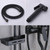 DYKKLKQ Black Rainfall Shower System, Wall Mounted Brass Shower Set with Round Rain Shower Head Jet, Modern Shower Mixer Tap for Bathroom Hotel