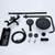 DYKKLKQ Black Stainless Steel Shower System, Bathroom Wall Mounted Shower Set with Shower Head Faucet Shelf, Height Adjustable Shower Mixer Tap for Hotel Gym