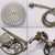 LASEVE Shower Head 8 inch Brass Antique Flexible Retro wall Mount Bathroom Shower Head Control Valve Hand Sprayer Outlet Shower Set