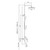 LASEVE Shower Head Chrome Plated Bathroom Mixer Shower Tap System Stainless Steel Ultra Thin Rain Shower Head with Shelf Cold and Hot Limestone Resistant Bath Shower Mixer Set Shower System Round